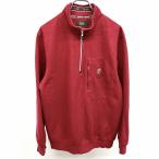 Париж s спорт PARIS SPORT Golf с высоким воротником cut and sewn половина Zip Logo вышивка .. Zip карман длинный рукав хлопок × поли M красный красный мужской 