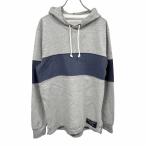 ショッピングAbercrombie アバクロンビーアンドフィッチ Abercrombie＆Fitch プルオーバー パーカー カットソー 長袖 綿100% S ヘザーグレー 杢グレー×紺 メンズ