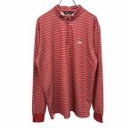 tigolaTIGORA Golf mok шея футболка олень. . окантовка половина Zip длинный рукав Logo принт поли 100% LL XL красный красный × белый мужской 