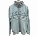  Париж s спорт Golf cut and sewn длинный рукав с высоким воротником половина Zip окантовка Zip карман поли × хлопок L Heather голубой . синий мужской 