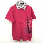 T&C Surf Designs рубашка-поло кольцо точка кнопка останавливать Layered цвет воротник . проверка Logo принт короткий рукав хлопок 100% M розовый мужской 