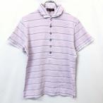  Michel Klein Homme MK MICHEL KLEIN HOMME рубашка-поло cut and sewn футболка ткань окантовка Layered способ короткий рукав 46 лиловый фиолетовый мужской мужчина 