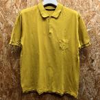 AMERICAN RAG CIE American Rag Cie размер 2 мужской тонкий рубашка-поло олень. .... кнопка Mini карман короткий рукав хлопок 100% горчично-желтый 