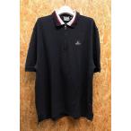 FILA filler L мужской рубашка-поло олень. . половина Zip one отметка Logo вышивка длинный tail cut and sewn короткий рукав хлопок 100% темный темно-синий 