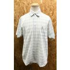  Gianni Valentino GIANNI VALENTINO рубашка-поло точка кнопка останавливать короткий рукав поли × хлопок × лен LL голубой оттенок зеленого × белый × серый мужской 