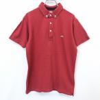  Cliff me year KRIFF MAYER рубашка-поло cut and sewn олень. . Logo вышивка кнопка down короткий рукав хлопок 100% хлопок M красный красный мужской мужчина 