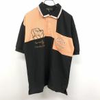 Calro Valentinokaruro Valentino M мужской рубашка-поло cut and sewn олень. . животное собака собака короткий рукав поли × хлопок черный × бледный orange чёрный 