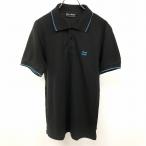  Billabong BILLABONG рубашка-поло cut and sewn олень. . Logo вышивка короткий рукав карман нет хлопок 100% S черный × голубой чёрный мужской ( женский?)