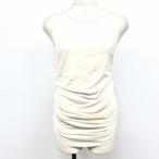  Zara ZARA боковой gya The - майка безрукавка внутренний cut and sewn одноцветный хлопок 100% M Heather слоновая кость . неотбеленная ткань цвет женский 