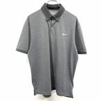 ショッピングナイキ tシャツ メンズ ナイキゴルフ NIKE GOLF ポロシャツ 半袖 隠しボタンダウン 背中の首元がメッシュ ロゴ刺繍 Tシャツ生地 ポリ×綿 L ヘザーグレー メンズ