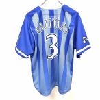  Yokohama DeNA Bay Star z|( АО ) один лампочка бейсбол копия форма . номер 3 номер KAJITANI.... рубашка короткий рукав поли 100% S синий blue мужской 