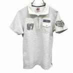  kiss mark Golf kissmark Golf рубашка-поло половина Zip окантовка la gran короткий рукав тонкий Fit поли × хлопок L синий blue × белой серии женский 
