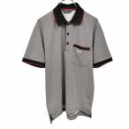  links LYNX Golf рубашка-поло короткий рукав . карман Logo вышивка длинный tail Short рукав поли 100% M Brown чай × красный × чёрный × белый мужской 