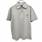  links LYNX Golf рубашка-поло половина Zip . карман вышивка Британия знак Logo короткий рукав поли × хлопок L Heather серый . серый × темно-синий мужской 