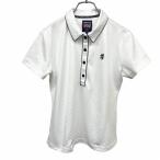  Admiral Golf ADMIRAL GOLF рубашка-поло контрольно-измерительный прибор рисунок Logo вышивка короткий рукав кромка. обе стороны . разрез поли 100% M белый × темно-синий женский 