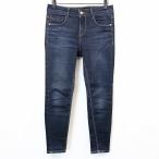 ZARA TRAFALUC Zara to черновой . look 04 женский обтягивающие джинсы брюки джинсы ji- хлеб стрейч USED обработка длинный - синий blue 