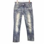  Levi's LEVI'S 511 Denim брюки джинсы ji- хлеб USED обработка телячья кожа patch хлопок × полиэстер × полиуретан 28 синий женский ( мужской?)