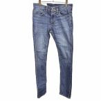ホリスター HOLLISTER デニム パンツ ジーンズ ジーパン USED加工 紙パッチ ジップフライ ストレート 綿100% 29 青 レディース(メンズ?)