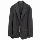 ユニクロ 【新品】UNIQLO 感動ジャケット 裏地無し 無地 2つボタン留め センターベント 長袖 ポリ×複合繊維 L ダークネイビー 濃紺 メンズ