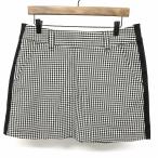 TIGORAtigola11 L женский Golf юбка подкладка нет проверка стрейч хлопок × полиуретан черный × "теплый" белый чёрный × белой серии 