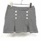 Kolwinkoru wing 7 номер S женский Golf cut and sewn мини-юбка окантовка Logo боковой застежка-молния хлопок × поли белый × черный белый × чёрный 