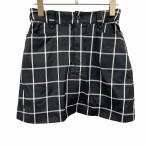 tigolaTIGORA Golf мини-юбка проверка внутренний шорты имеется хлопок × нейлон × полиуретан S (7) черный чёрный × белый женский 