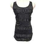 XXI майка безрукавка туника передняя панель цветочный принт гонки полиэстер × искусственный шелк × полиуретан S чёрный женский 