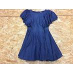 dazzlin Dazzlin M размер женский One-piece безрукавка подкладка имеется задний . застежка-молния оборка рукав хлопок ×liyo cell × поли темно-синий 