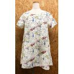 ScoLar скалярный M женский A линия One-piece подкладка имеется колено длина no color U шея общий рисунок иллюстрации короткий рукав хлопок × нейлон "теплый" белый и т.п. 