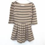  Snidel SNIDEL cut and sewn One-piece окантовка лодка шея fre attack юбка колено длина хлопок 100% 0 какао оттенок коричневого женский 