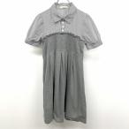 OLIVE des OLIVE полоса рубашка верх талия автомобиль - кольцо One-piece хлопок 100% Heather серый × темно-синий × белый женский 