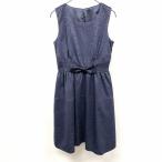 ( АО )a Sakura - 38 женский безрукавка платье One-piece вечернее платье общий рисунок цветочный принт вышивка подкладка имеется полиэстер × полиуретан темно-синий 