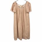 li шкив toReplete 2WAY panel шифон платье One-piece безрукавка & короткий рукав рукав переустановка возможно цветочный принт гонки поли 100% 9AR M бежевый женский 