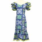  MM Factory T&L MUUMUU FACTORY хула One-piece aro - рисунок русалка хлопок × поли синий blue × темно-синий × зеленый × серый женский 