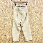  крокодил Croccodile тонкий брюки конический 2 tuck правый бедра . Logo длинный Zip fly хлопок 100% потускнение крем оттенок желтого мужской 