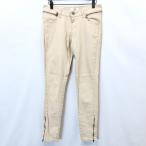 ZARA BASIC Zara Basic 6 женский обтягивающий брюки конический стрейч кромка Zip хлопок × полиуретан бледный orange оттенок бежевого 