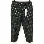 [ новый товар ]Jinesjines38 женский женщина брюки конический подкладка имеется 1 tuck хлопок × поли × металл волокно черный ( металл волокно : Gold ) чёрный 