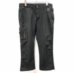 EDWIN GOLF Edwin Golf L мужской мужчина брюки из твила flare pants талия. сбоку регулировщик ремень Logo хлопок × поли черный чёрный 