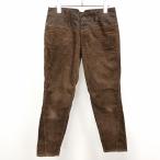  Lowrys Farm LOWRYS FARM вельвет брюки конический одноцветный Zip fly длинный хлопок × поли S Brown чай цвет женский женщина 