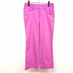 adidas Adidas M женский женщина несколько тонкий Golf flare pants Logo вышивка Zip fly длинный поли 100% лиловый розовый розовый серия 