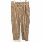  Uniqlo UNIQLO вельвет конические брюки талия . резина . шнур одноцветный полиэстер × хлопок × полиуретан M бежевый Brown мужской 