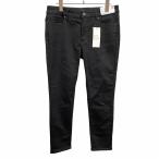  Uniqlo [ новый товар ] Ultra стрейч джинсы soft Denim обтягивающий брюки одноцветный конический хлопок × поли и т.п. [30(76cm)] чёрный женский 