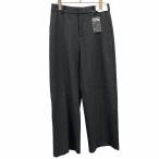  Uniqlo [ новый товар ] мельчайший ворсистый brush do джерси - широкий брюки одноцветный центральный si-m поли × хлопок × искусственный шелк L темно-серый женский 