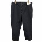  Uniqlo [ новый товар ]UNIQLO Smart лодыжка брюки конический стрейч одноцветный талия шнур хлопок × полиуретан L темно-синий темно-синий мужской 