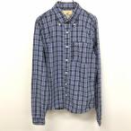 ホリスター HOLLISTER シャツ チェック ポケットに鳥の刺繍 バード ボタンダウン 長袖 綿100% M ネイビー×レッド×ホワイト 紺 レディース