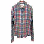 ショッピングAbercrombie アバクロンビーアンドフィッチ シャツ チェック 二重生地 長袖 綿100% M サーモンピンク系×青×緑×黄×白 レディース(メンズ？)