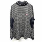 le coq sportif GOLF COLLECTION Golf mok шея футболка окантовка Logo вышивка длинный рукав поли × шерсть L черный × серый × белый чёрный мужской 