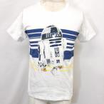 graniph × STAR WARS グラニフ×スターウォーズ SS メンズ Tシャツ カットソー R2-D2 イラスト プリント 丸首 半袖 綿100% ホワイト 白