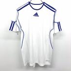  Adidas adidas спорт рубашка футболка p Ractis рубашка Logo вышивка круглый вырез короткий рукав поли 100% 160 белый × голубой белый Kids Junior 