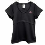  Adidas adidas футболка обтягивающий Fit Logo принт короткий рукав спорт полиэстер 100% XL LL (OT) черный чёрный × Pink Lady -s
